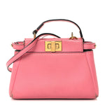 Shiny Nappa Micro Peekaboo Iconic Satchel  Rosa Fluo