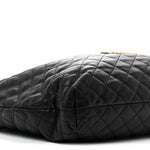 Lambskin Quilted Maxi Icare Shopping Tote Black