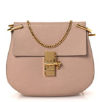 Grained Lambskin Drew Shoulder Bag Cement Pink