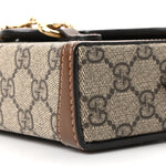 GG Supreme Monogram Mini Horsebit 1955 Shoulder Bag  Beige Brown Sugar