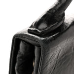 Vitello Shine Crystal Shoulder Bag Black