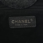 Caviar Medium Studded Deauville Tote Black