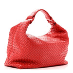 Nappa Intrecciato Large Hobo Red