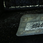 Canvas Quilted Letter Printed Flap Black