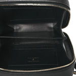 Caviar Quilted CC Filigree Vanity Clutch With Chain Black