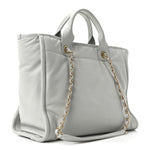 Calfskin Small Deauville Tote Light Grey