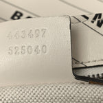 X BALENCIAGA Calfskin Matelasse Logo Print Small GG Marmont Shoulder Bag White