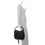 Calfskin Medium Marcie Satchel Black