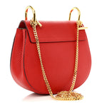 Grained Lambskin Mini Drew Shoulder Bag Plaid Red