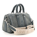 Monogram Washed Denim Keepall Bandouliere 25