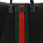 Techno Canvas Web Top Handle Shoulder Bag Black