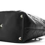 Calfskin Quilted Large Cambon Tote Black