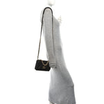 Lambskin Quilted Chanel 19 Wallet On Chain WOC Dark Brown