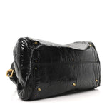 Crinkled Patent Medium Paddington Satchel Black