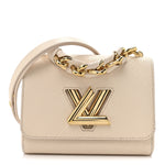 Epi Twist Braided Chain Shoulder Bag PM Quartz White
