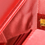 Calfskin Quilted New Medium Boy Flap Red