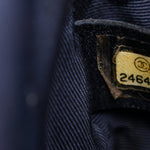 Caviar Chevron Quilted Medium Boy Flap Navy