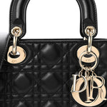 Lambskin Cannage Small My ABCDior Lady Dior Black