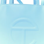 Vegan Leather Medium Shopping Bag Pool Blue