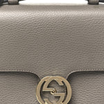 Dollar Calfskin Interlocking G Top Handle Shoulder Bag Loess