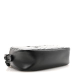 Calfskin Matelasse Monochrome Small GG Marmont Chain Shoulder Bag Black