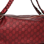 Metallic Guccissima Medium Bamboo Bar Tote Red