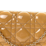 Patent Cannage Lady Dior Convertible Clutch Beige