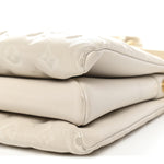 Lambskin Embossed Monogram Coussin PM Beige Cream