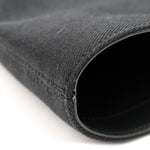 Canvas Calfskin T-Bar Shopping Bag Black