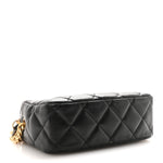 Lambskin Quilted Mini Pillow Crush Camera Case Black