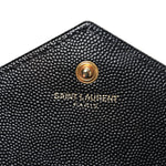 Grain De Poudre Matelasse Chevron Monogram Chain Wallet Black