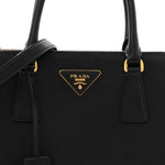 Saffiano Small Galleria Double Zip Tote Black