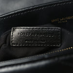 Calfskin Y Quilted Monogram Medium Loulou Chain Satchel Black