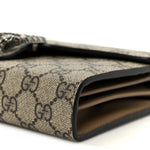 GG Supreme Monogram Mini Dionysus Chain Wallet Beige Taupe