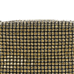 Mesh Crystal Rhinestone Medium Heiress Pouch Porcelain
