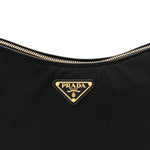 Re-Nylon Vitello Large Aimee Shoulder Bag Black
