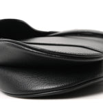 Grained Calfskin Saddle Bag Black
