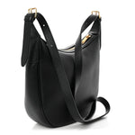Supple Calfskin Cuir Triomphe Small Heloise Shoulder Bag Black