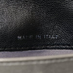Lambskin Embossed Camellia Large Gusset Flap Wallet Black