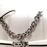 Nappa Vertical Matelasse Small Maxi Horsebit Chain Shoulder Bag Great White