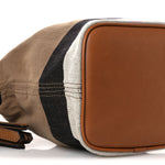 Canvas Mega Check Mini Ashby Tassel Crossbody Saddle Brown