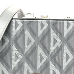 Coated Canvas CD Diamond Lock Mini Case  Gray