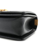Caviar Quilted Small Boy Flap Black
