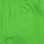 Embroidery Patch Detail Sweats - Neon Green