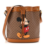 X DISNEY Mini Vintage GG Supreme Monogram Bucket Bag Beige Vintage Sun Oil