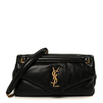 Plunged Lambskin Calypso Black