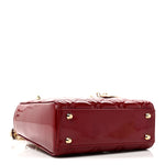 Patent Cannage Mini Lady Dior Red