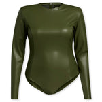adidas x IVY PARK Women's Plus Size Faux Leather Bodysuit - Wild Pine