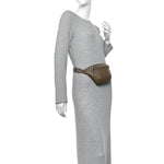 Piuma Calfskin Jumbo GG Embossed Small Belt Bag Good Taupe