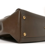 Vitello Morgan Snakeskin Medium Peekaboo Iconic Satchel Foresta